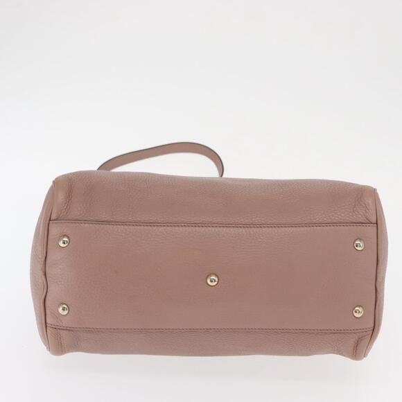 GUCCI Bamboo Hand Bag Leather 2way Pink Gold 353124 Auth ka1138 - Picture 5 of 16